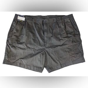 NEW Size 50 Big Mens Roundtree & Yorke Cargo Shorts Cotton (7" Inseam) Ash Brn